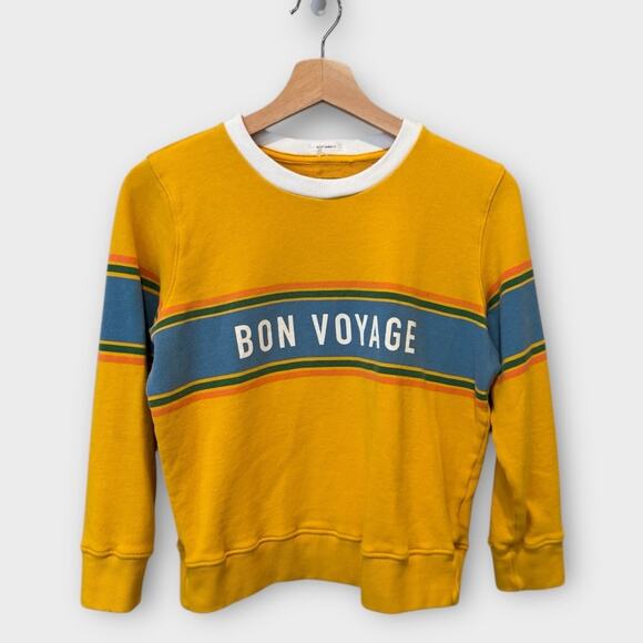 MOTHER The 3/4 Sleeve Sweatshirt Koozie Bon Voyage Shirt Size Small - Picture 3 of 8